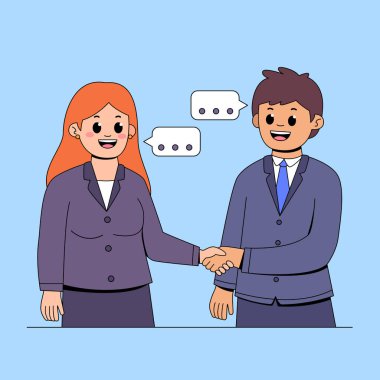 Ofisteki çift iş karakterleri