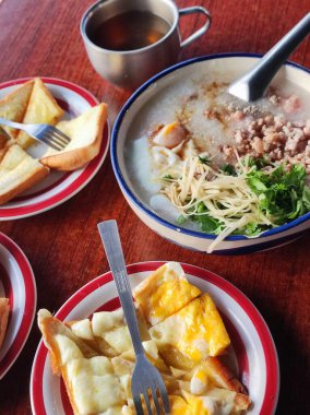 Lezzetli Asya mutfağının yakın görüntüsü