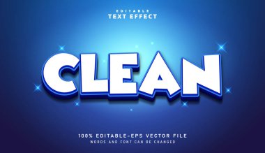 3D Temiz metin efekti - Düzenlenebilir metin efekti