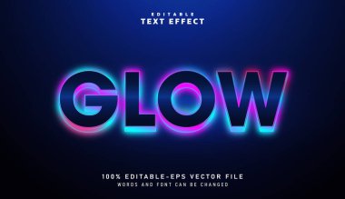 3B Glow metin efekti - Düzenlenebilir metin efekti