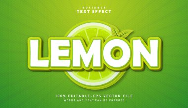 3D Lemon metin efekti - Düzenlenebilir metin efekti