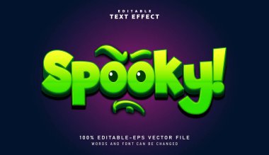 Üç Boyutlu Ürkütücü! metin efekti - Düzenlenebilir metin etkisi