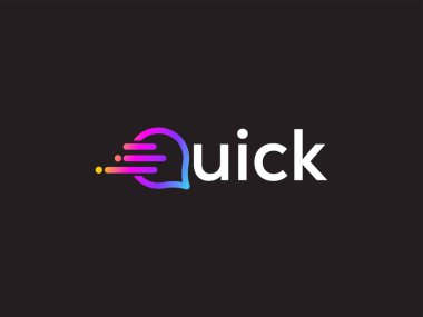 Minimal ve profesyonel kelime işaretleri hızlı logo tasarımı. Modern Q Logosu