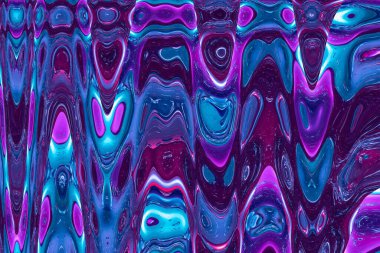 Distorted photo, abstract background in Lilac-violet tones tones. Psychedelic, colorful waves. 