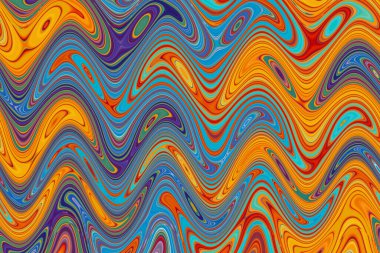 Gökkuşağı soyut arkaplan, güzel düz çizgileri olan psikedelik desen 
