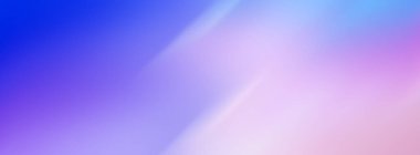 Long banner. Pale blue and pink blurred watercolor background to advertise cosmetic products. Gradient