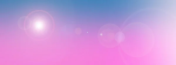 Размытый Голубой Розовый Фон Эффектом Вспышки Длинное Знамя Градиент Боке — стоковое фото