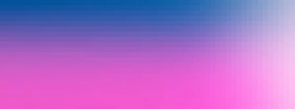 Довгий Прапор Яскравий Градієнтний Фон Синьо Рожеві Кольори Піксельна Мозаїчна — стокове фото
