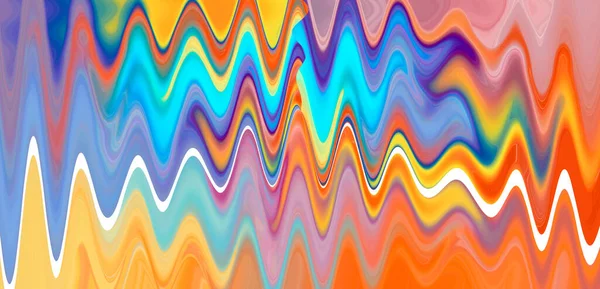 Een Spandoek Regenboog Achtergrond Fantasie Veelkleurig Psychedelisch Patroon — Stockfoto