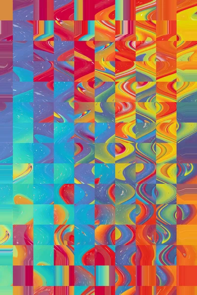 Regenboog Geruite Achtergrond Fantasie Kleurrijke Psychedelische Patroon — Stockfoto