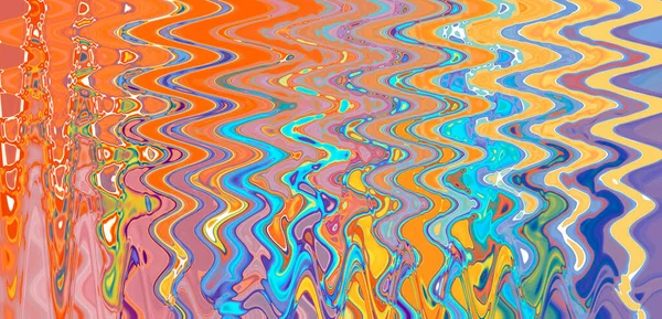 美丽的彩虹背景 幻想的多彩的迷幻图案波 — 图库照片