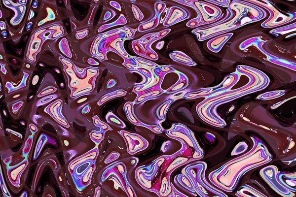 Абстрактный Психоделический Фиолетовый Фон Фантазия Красочные Кудри — стоковое фото