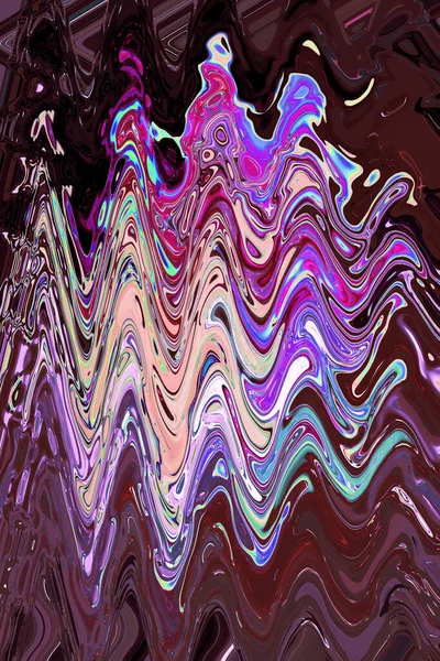 Абстрактный Психоделический Фиолетовый Фон Фантазия Красочные Кудри Вертикальное Изображение — стоковое фото