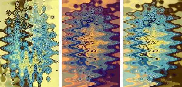 Kleurrijke Troebele Achtergrond Psychedelisch Abstract Patroon Met Mooie Gladde Lijnen — Stockfoto