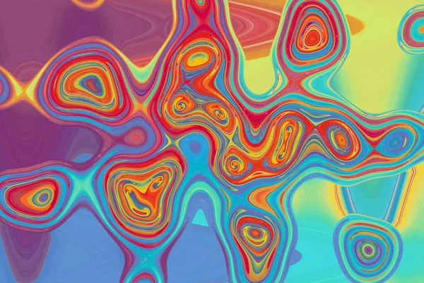 Regenboog Abstracte Achtergrond Psychedelisch Patroon Fantasie Kleurrijke Grote Vlekken — Stockfoto