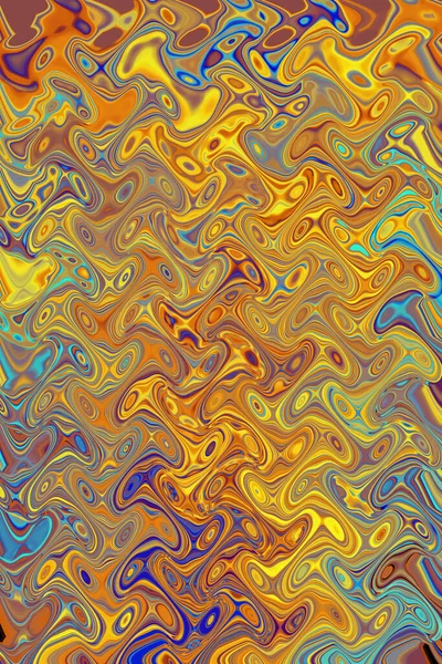 Heldere Aquarelachtergrond Fantasie Psychedelisch Abstract Patroon Oranje Gele Tinten Verticale — Stockfoto