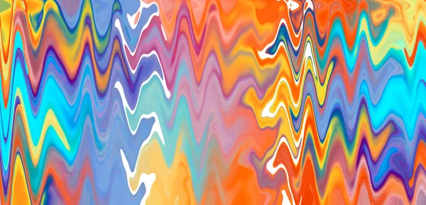 Gökkuşağı Suluboya Arka Plan Fantezi Renkli Desen Uzun Pankart — Stok fotoğraf