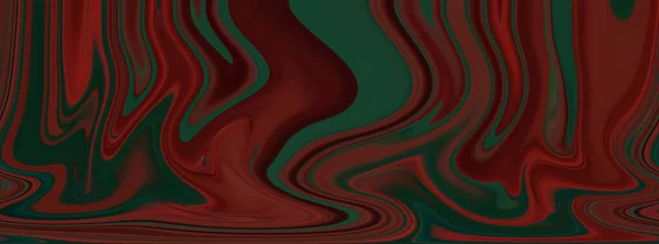 Langes Banner Abstrakter Rot Grüner Psychedelischer Hintergrund Mit Verschwommenen Linien — Stockfoto
