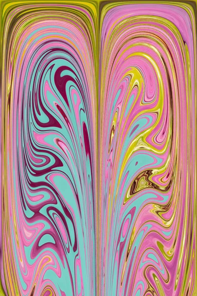 Vervormde Foto Abstracte Lila Roze Patronen Een Delicate Blauwe Achtergrond — Stockfoto