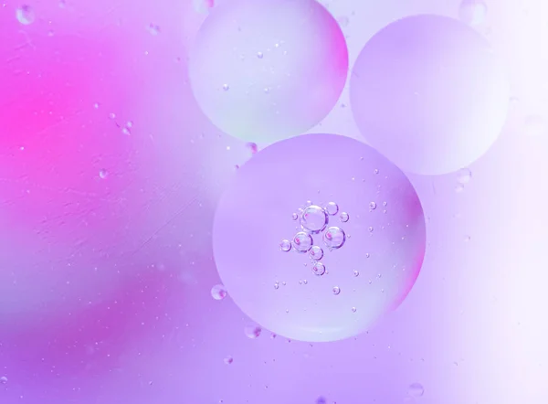 Abstract Background Pink Soft Tones Macro Drops Oil Surface Water — Φωτογραφία Αρχείου