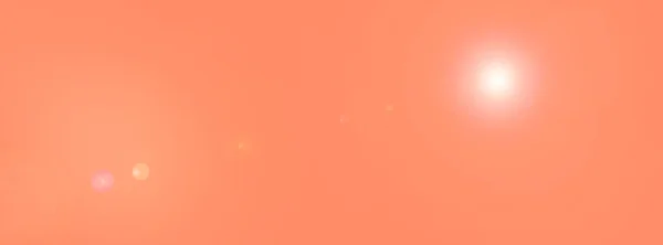 Wazig Oranje Perzik Achtergrond Met Lens Flare Effect Lang Spandoek — Stockfoto