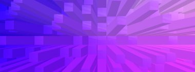 Hacim blokları olan eflatun mavisi bir arkaplan. Rüzgâr bayrağı.