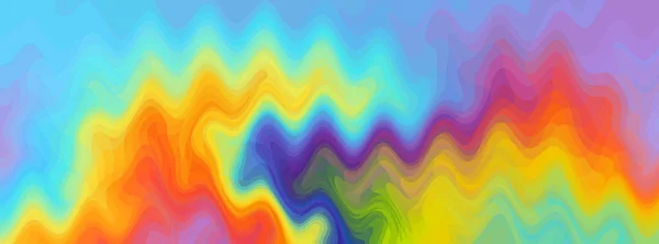 Regenboog Achtergrond Fantasie Veelkleurige Zigzag Patroon Lange Spandoek — Stockfoto
