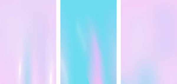 繊細なグラデーションの背景 ピンクブルーの柔らかい色 3枚の縦の画像 バナーのセット 化粧品の広告 — ストック写真