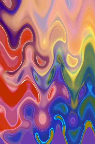 Αφηρημένα Συννεφιασμένα Πολύχρωμα Υπόβαθρα Ψυχεδελικό Μοτίβο Όμορφες Καμπύλες Γραμμές Κατακόρυφος — Φωτογραφία Αρχείου