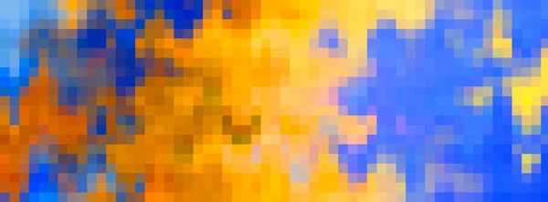 Пиксельная Мозаика Желтый Синий Градиентный Фон Красивый Фон Рекламы Продажи — стоковое фото