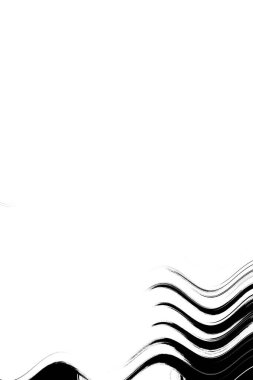 Beyaz bir arka plan üzerinde siyah dalgalar