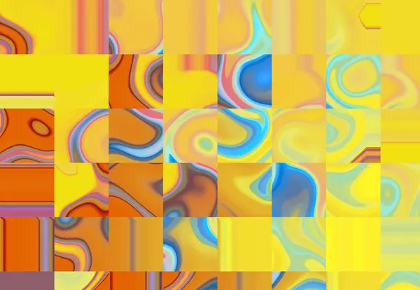 Yellow Orange Blue Mosaic Background Geometric Pattern Texture Background — Stock Photo, Image