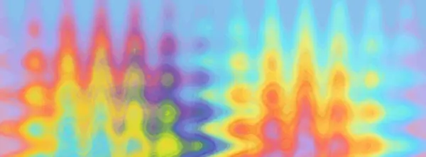 Rainbow background. Fantasy multicolored zigzag pattern. Long banner
