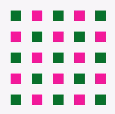 A vibrant grid of alternating green and pink squares on a white background. This lively geometric pattern is ideal for bold, modern, and playful design projects.  clipart