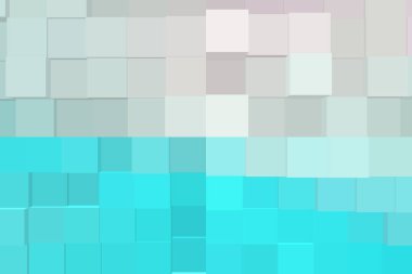 Soyut Cyan ve beyaz kare piksel tasarımı. Temiz cyan ve beyaz bloklarla minimalist şebeke bileşimi. UI tasarımı, bilgi grafikleri, kontrol panelleri ve modern markalaşma için mükemmel. teknik UI tasarımı 