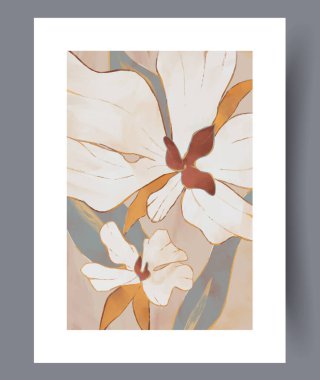 Bu tarz ve soyut çiçek tasarımı ev dekorunu ve sanat girdilerini takdir edenler için gerçekten mükemmel.