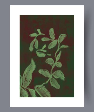 Şık ve canlı yeşil yapraklar, güzel bir şekilde koyu bir arkaplan karşısında serinletici bir ortam yaratıyor.