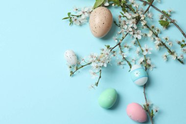 Beyaz arka planda yumurtaları olan güzel kompozisyon