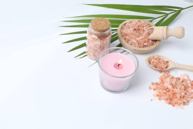 Ahşap arka plan Spa kompozisyonu.