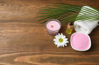 ahşap zemin üzerinde Spa ayarı