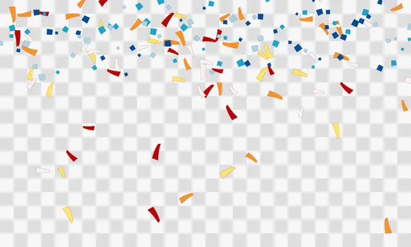 Şeffaf arkaplanda izole edilmiş vektör konfetisi, resimler, poster