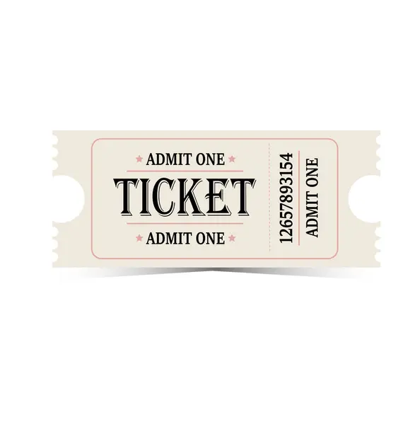 Bej renkli Retro bilet. Bilet. Sirk. Kumarhane. Sinema. Tiyatro. Vektör. İllüzyon. Olay. Konser. Tasarım.