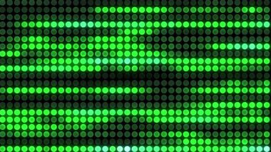 Rastgele parlayan ve solan noktalı soyut dinamik yeşil çizgisel desen, 60 fps, 4k, modern hareket animasyonu. Modern afiş şablonu. Yarıton biçimi.