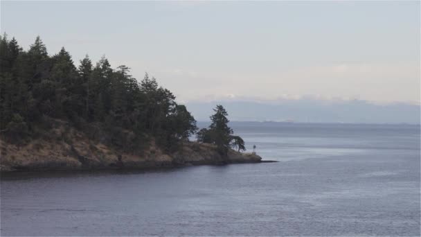 加拿大的风景远近闻名于海洋和高山 夏天的季节 加拿大不列颠哥伦比亚省温哥华岛附近的海湾岛屿 加拿大风景 梅恩岛慢动作 — 图库视频影像