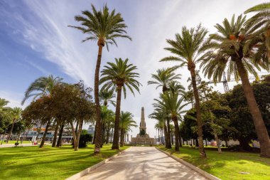 Tarihi bir yer, Mağara Kahramanları Anıtı. Cartagena, İspanya. Güneşli Sabah.