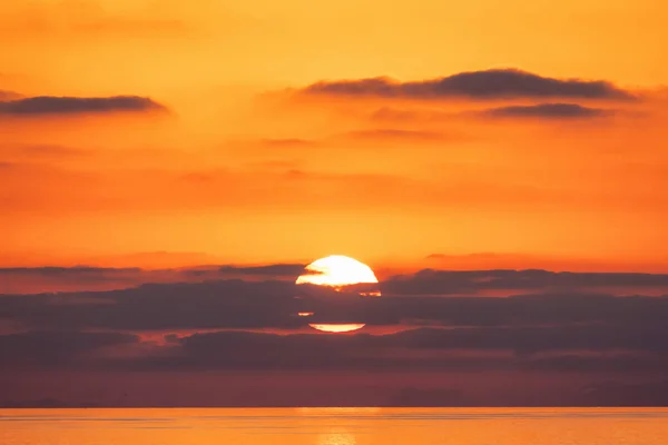 Драматичне Барвисте Небо Над Тирренійським Морем Abstract Red Sky Походження — стокове фото