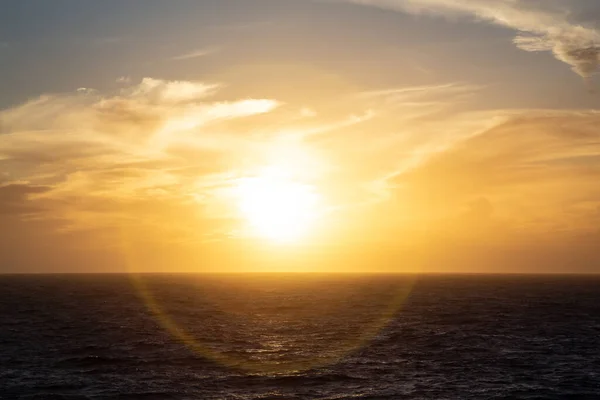 Dramatický Barevný Západ Slunce Oblohy Nad Severním Atlantikem Přírodní Pozadí — Stock fotografie