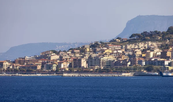 Cidade Junto Mar Messina Villa San Giovanni Itália Manhã Ensolarada — Fotografia de Stock