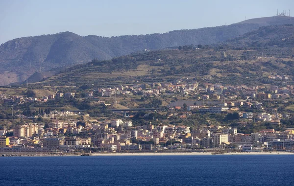 Stadt Meer Messina Villa San Giovanni Italien Sonniger Morgen — Stockfoto