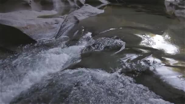 Canadian Nature Landscape Dalam Gua Dengan Sungai Petualangan Perjalanan Taman — Stok Video